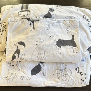 The Land of Nod Dog Print Twin sheet set